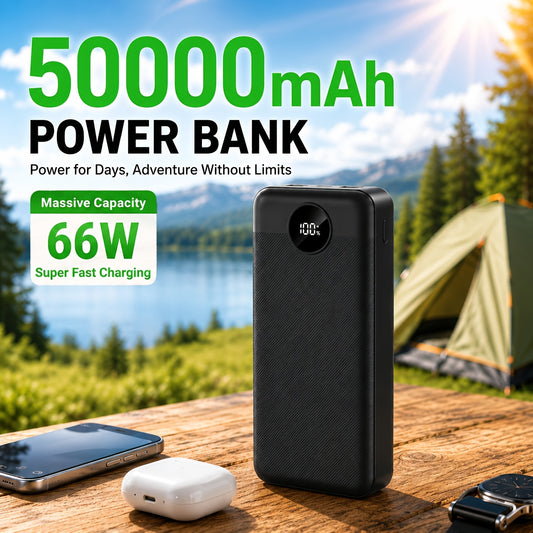 50000mAh Power Bank 66W Fast Charging