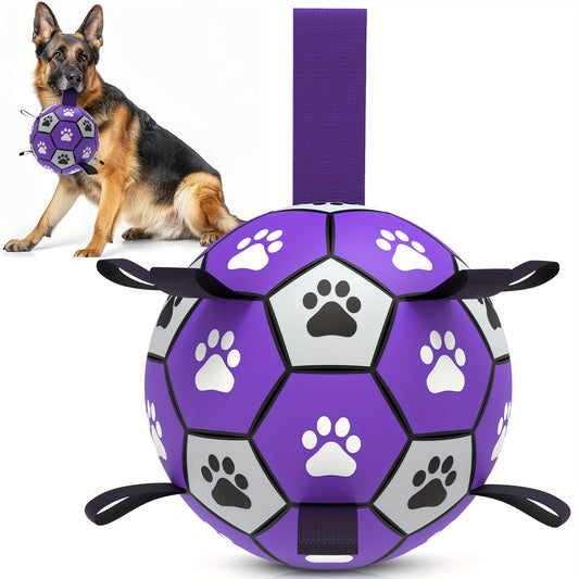 H&K Dog Soccer Ball with Straps – Durable Interactive Training Toy