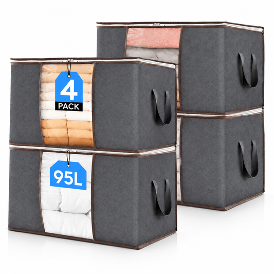 4-Pack 95L Under-Bed Storage Bags