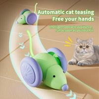 H&K Fully Automatic Sensor Electric Mouse Cat Toy – Interactive Play, Anti-Slip Wheels