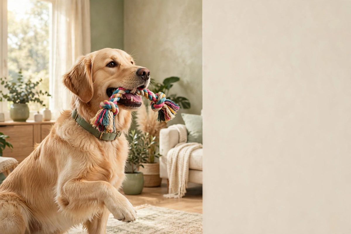 Dog playing with toy - H&K lifestyle